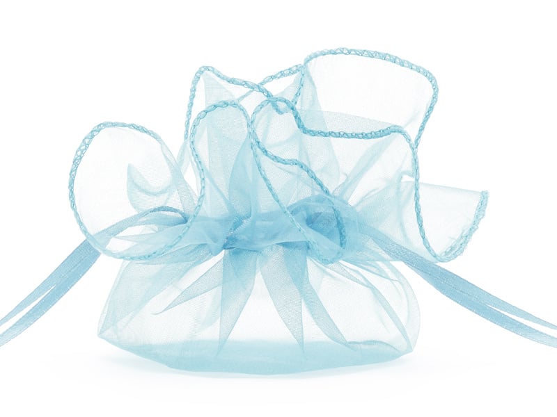 Feestbazaar Organza zakjes Lichtblauw 26cm (20st)