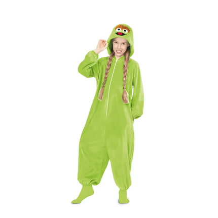 Feestbazaar Oscar Sesamstraat Onesie Kostuum Kind