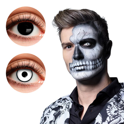 Feestbazaar Paar 3-maands duolenzen Skullface