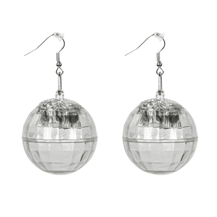 Feestbazaar Paar LED oorbellen Discobal