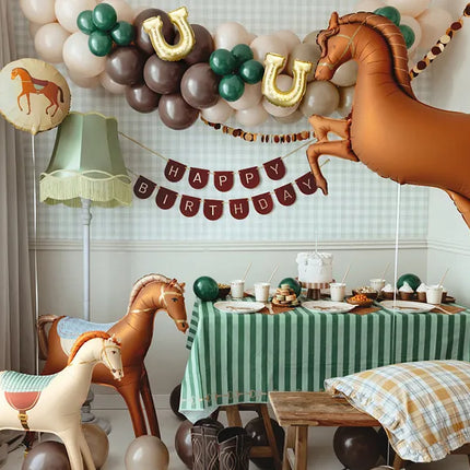 Feestbazaar Paarden Folieballon Bruin 120x80cm