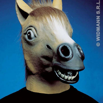 Feestbazaar Paarden masker met haar