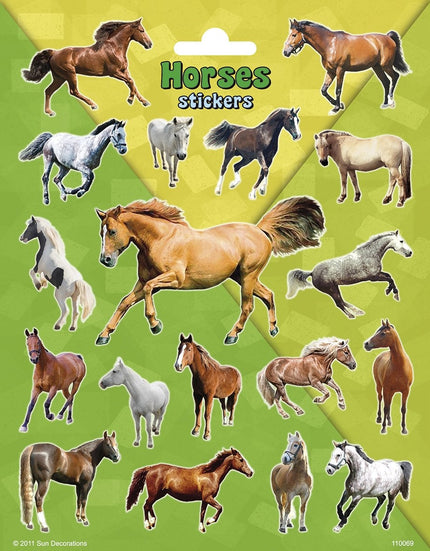 Feestbazaar Paarden Stickervel Set Horses