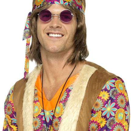 Feestbazaar Paarse Hippie bril