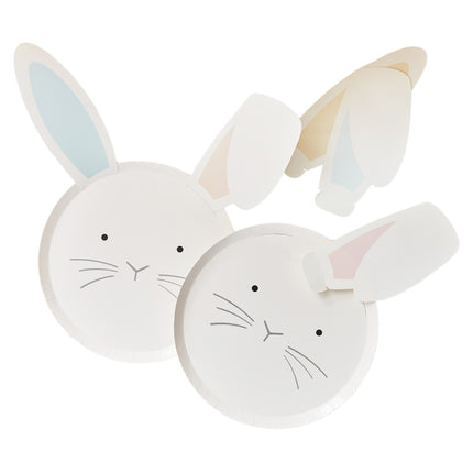 Feestbazaar Paas Bordjes Bunny Met Oortjes (8st)