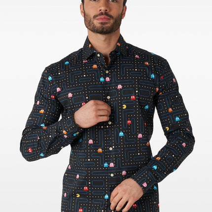 Feestbazaar Pac-Man Blouse Zwart Heren Opposuits