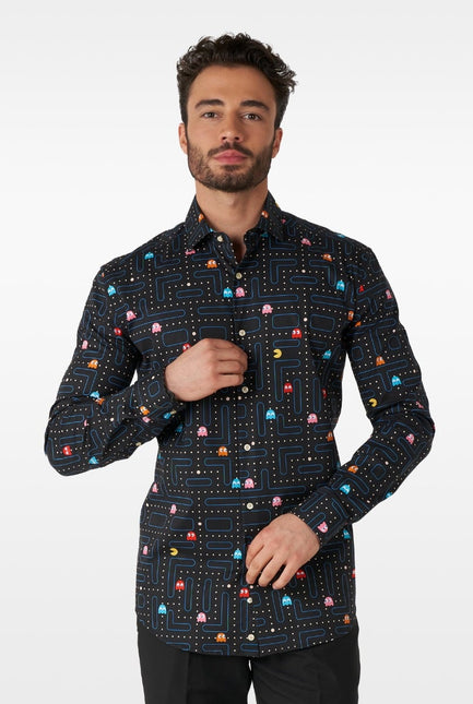Feestbazaar Pac-Man Blouse Zwart Heren Opposuits