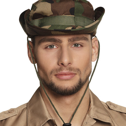 Feestbazaar Padvinders camouflage hoed