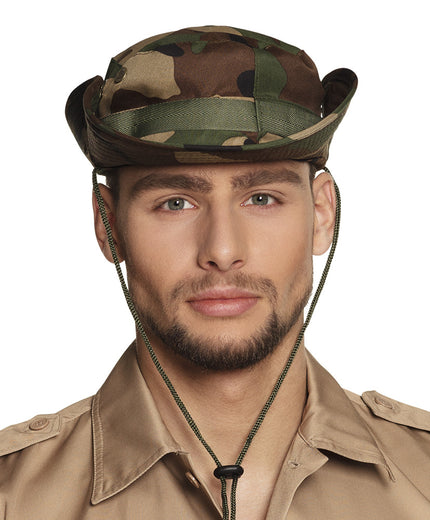 Feestbazaar Padvinders camouflage hoed