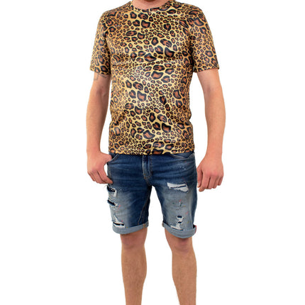 Feestbazaar Panter Shirt Goud Unisex