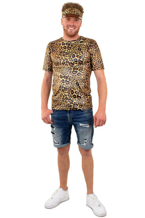 Feestbazaar Panter Shirt Goud Unisex
