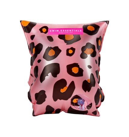 Feestbazaar Panterprint Baby zwembandjes Rosé Goud 0-2 jaar