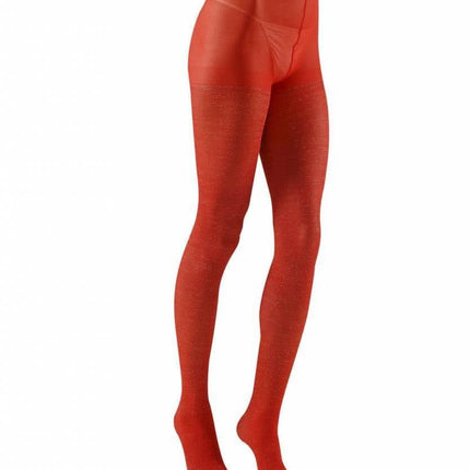 Feestbazaar Panty 40den glitter rood