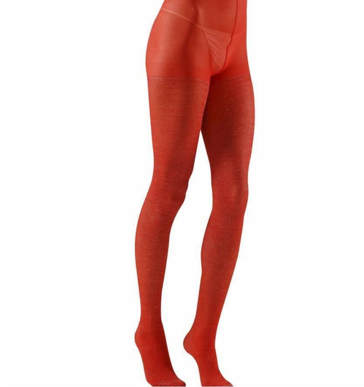 Feestbazaar Panty 40den glitter rood