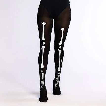 Feestbazaar Panty Bones Zwart Dames