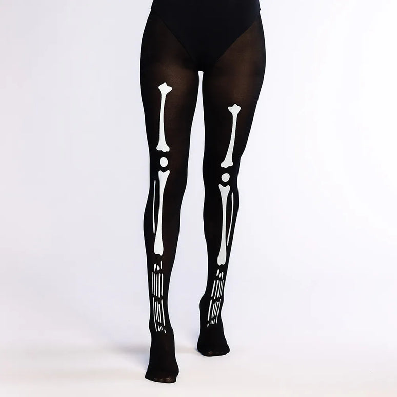 Feestbazaar Panty Bones Zwart Dames