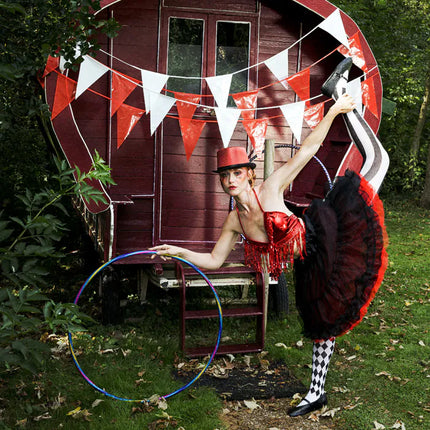 Feestbazaar Panty Dames Harlequin Zwart-Wit