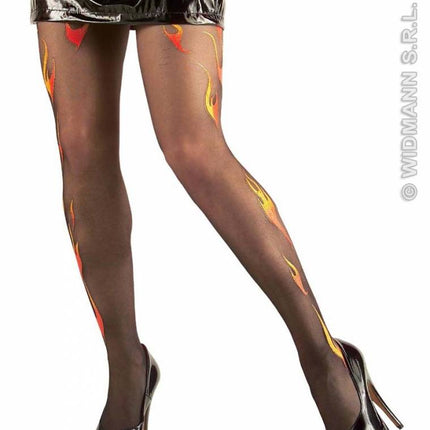 Feestbazaar Panty glitter vlammen