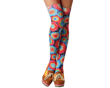 Feestbazaar Panty Hippie Multicolor 60's