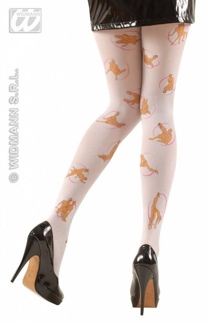Feestbazaar Panty kamasutra wit