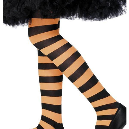 Feestbazaar Panty kind oranje/zwart