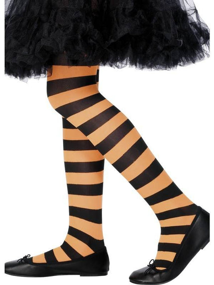 Feestbazaar Panty kind oranje/zwart