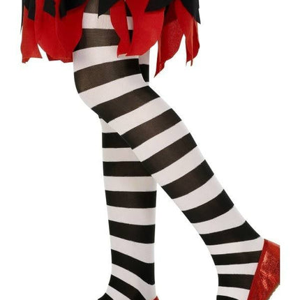 Feestbazaar Panty kind zwart/wit