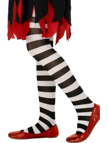 Feestbazaar Panty kind zwart/wit