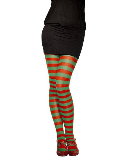 Feestbazaar Panty rood/groen