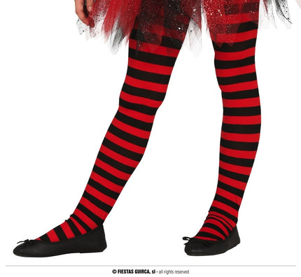 Feestbazaar Panty rood/zwart kind