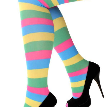 Feestbazaar Panty strepen multicolour
