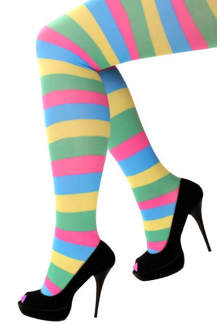 Feestbazaar Panty strepen multicolour