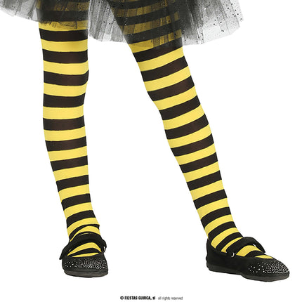 Feestbazaar Panty Zwart/Geel Kind