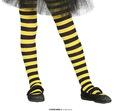 Feestbazaar Panty Zwart/Geel Kind