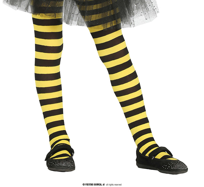 Feestbazaar Panty Zwart/Geel Kind