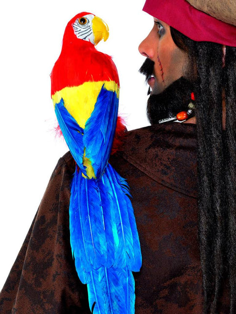 Feestbazaar Papagaai met elastiekhouder