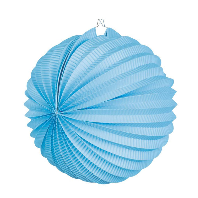 Feestbazaar Papieren ballonlampion blauw (23 cm)