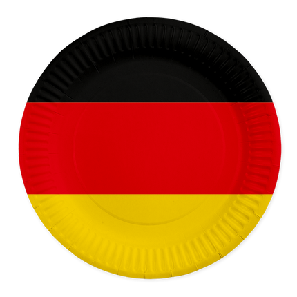 Feestbazaar Papieren Borden Duitsland 23cm (8st)