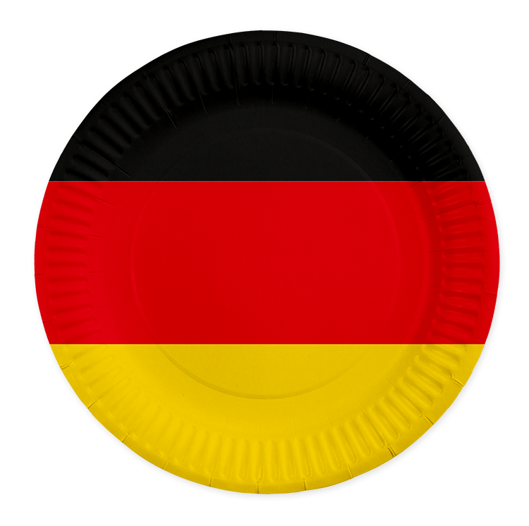 Feestbazaar Papieren Borden Duitsland 23cm (8st)