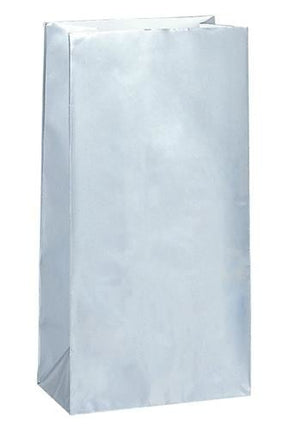 Feestbazaar Papieren Gift Bags Zilver Metallic (10st)
