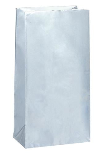 Feestbazaar Papieren Gift Bags Zilver Metallic (10st)