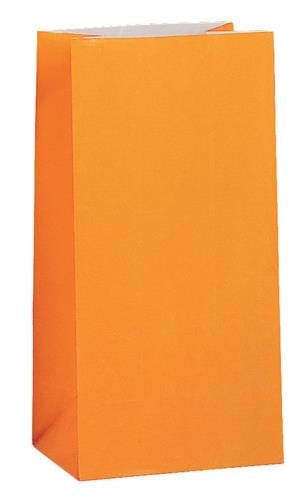 Feestbazaar Papieren Giftbags Oranje (12st)