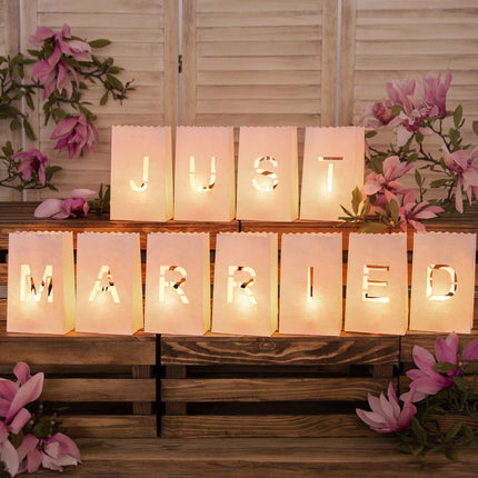 Feestbazaar Papieren Lantaarns Just Married