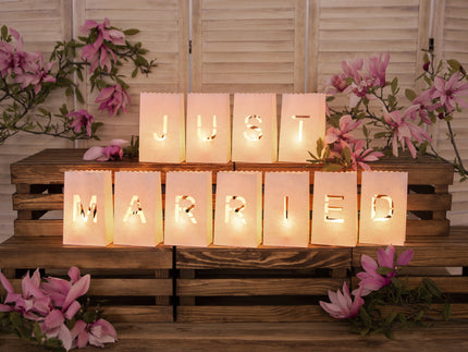 Feestbazaar Papieren Lantaarns Just Married