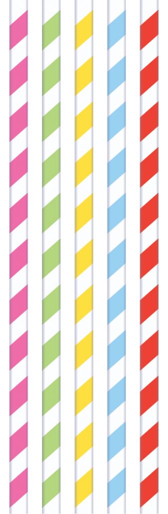 Feestbazaar Papieren rietjes Color world 20 stuks