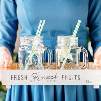 Feestbazaar Papieren rietjes Fresh Mint