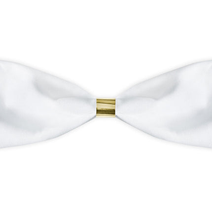 Feestbazaar Papieren Servetringen Metallic Wit/Goud (10st)