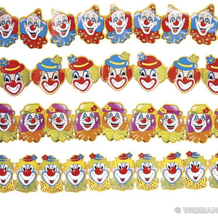 Feestbazaar Papieren slinger Clown (1st)