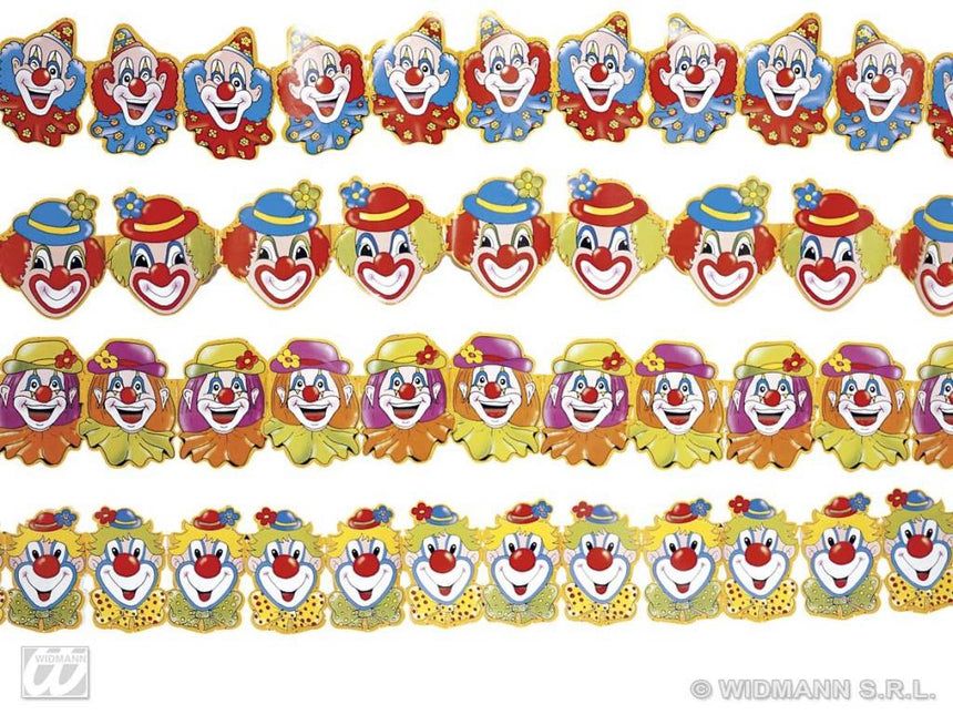 Feestbazaar Papieren slinger Clown (1st)