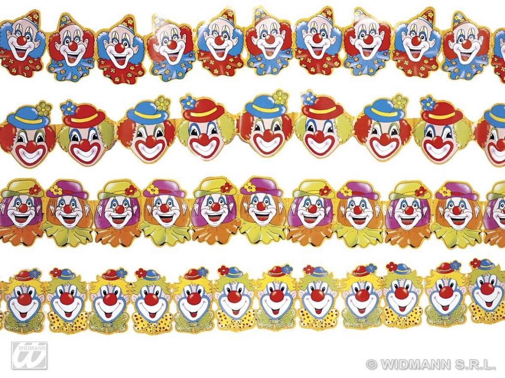 Feestbazaar Papieren slinger Clown (1st)